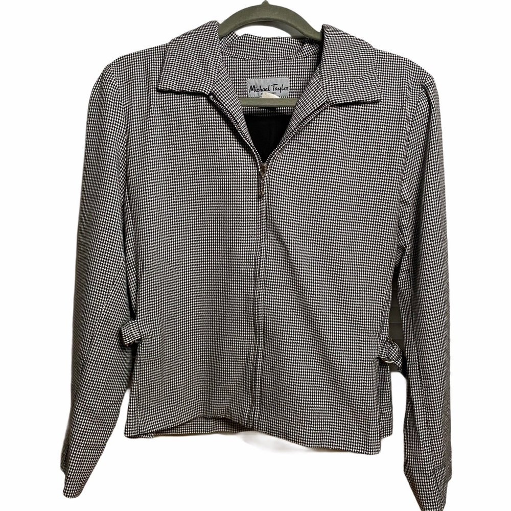 Vintage Michael Taylor black &white blazer, medium
